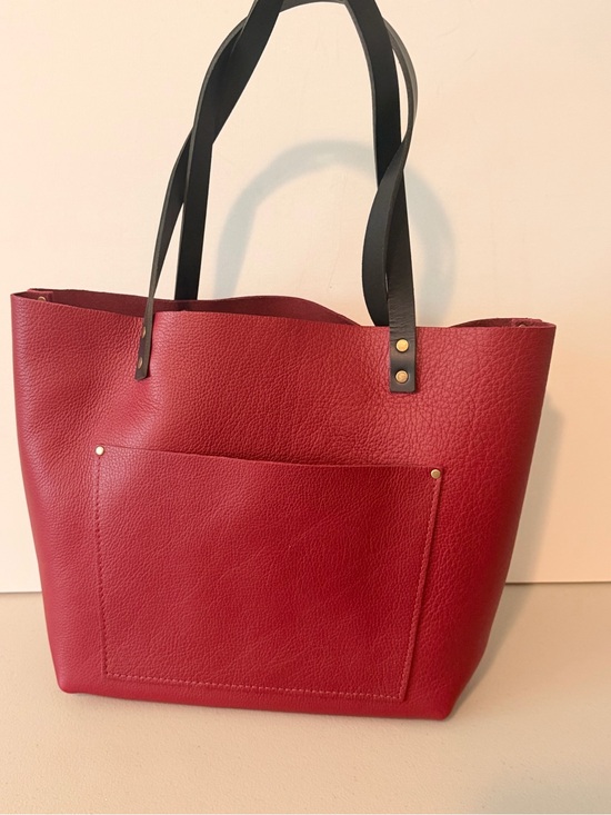 portland leather goods Handbags - Portland leather Medium Classic tote UNICORN 🦄 color RHUBARB